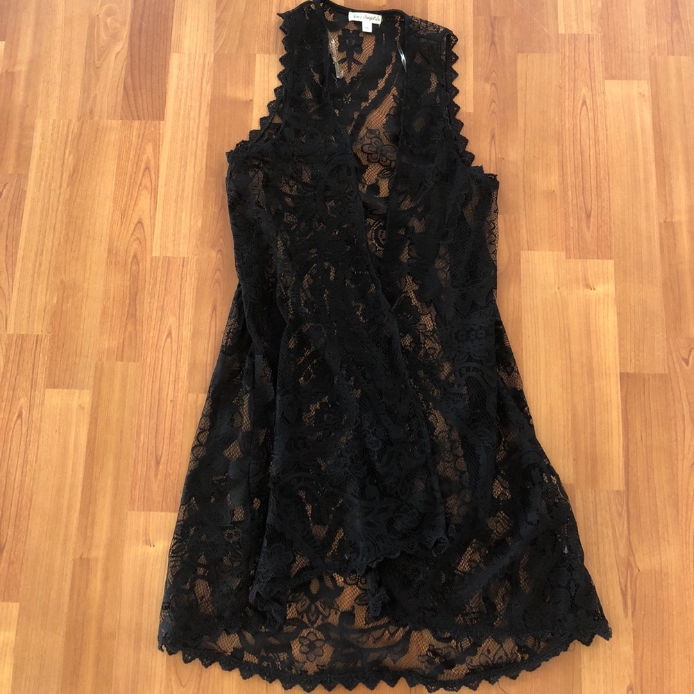 Long lace vest